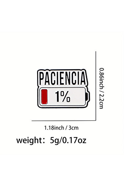Choice دبوس مينا إسباني من نوع PACIENCIA، يعمل ببطارية 1%، دبوس بروه، دبوس طي...