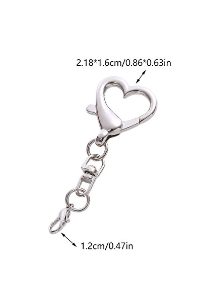 Choice مجموعة من 10 قطع من حلقات مفاتيح فريدة على شكل قلب مصنوعة من سبيكة معد...