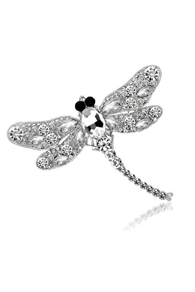 Choice بروشان كريستاليان عتيقان على شكل يعسوب، بروشان مثقوبان بدقة على شكل يعسوب