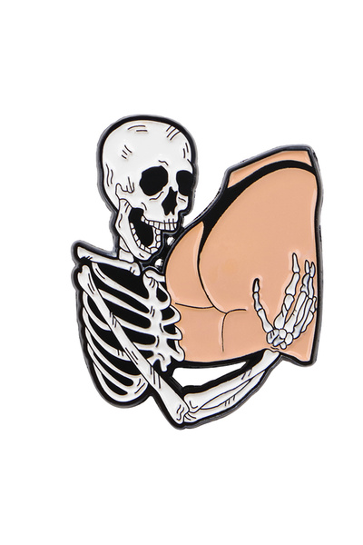Choice 1 Skeleton Tarot Card Enamel Pin Divination Brooch For Coat Women's Br...