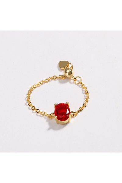 Choice resizable gold red Adjustable Bling Tiny Delicate Oval Shape Colors Ri...
