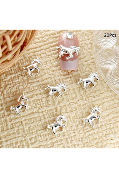Choice Silver ♥3D Horse Nail Art Charms Gold Silver Animal Shaped Nail Decora...