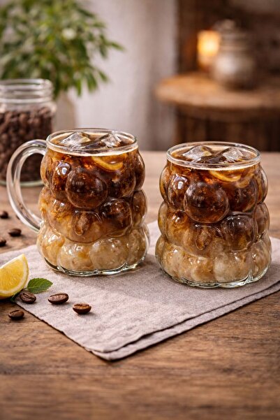 YzHome Pack of 2 Grape Shaped Heat Resistant Borosilicate Coffee Presentation...