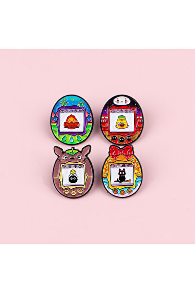 Choice 4 قطع من دبابيس زينة مستوحاة من أفلام الأنمي للنساء، دبابيس مينا على ش...