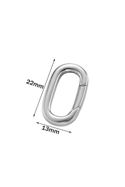 Choice مشبك بيضاوي مطلي بالذهب عيار 14 أو 18 قيراطًا، أبيض اللون، مقاس 22 × 1...