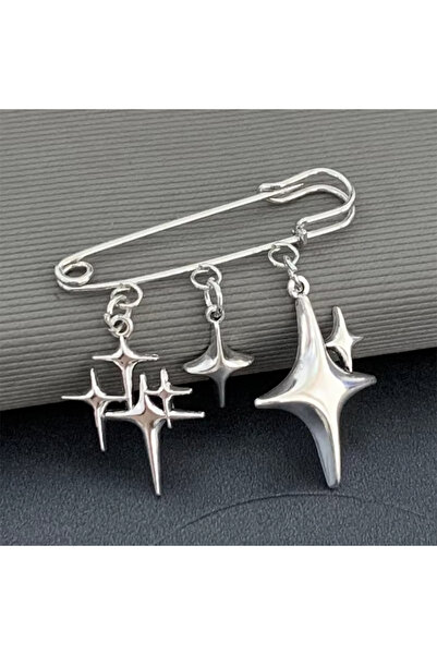 Choice بروش نجمة، قطعة واحدة فريدة من نوعها، مشبك فضي على شكل نجمة، سلسلة دبو...