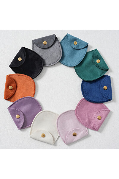 Choice 10 قطع بألوان متنوعة 50/10/1 قطعة حقيبة تغليف مجوهرات مخملية ناعمة حقي...