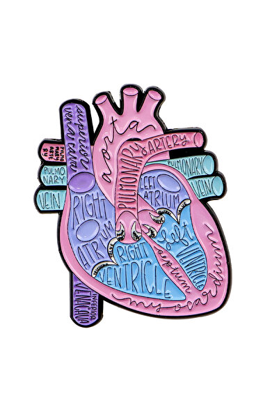 Choice 1 دبابيس على شكل قلب ورئة للنساء، دبوس مينا معدني، شارة معدنية، مجوهرا...