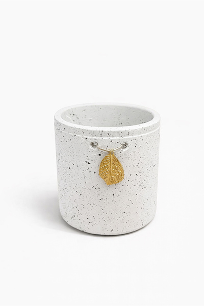 HOMİNG Vază cu design detaliat din ceramică Soren, cu aur, suport pentru flor...