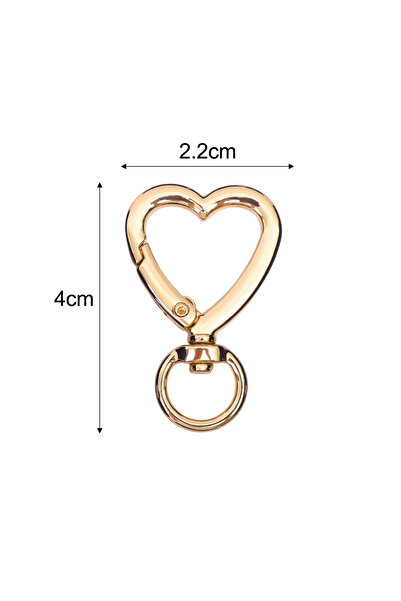 Choice 10 قطع من مشابك معدنية ذهبية على شكل قلب، مزودة بمشبك لوبستر، لصنع الم...