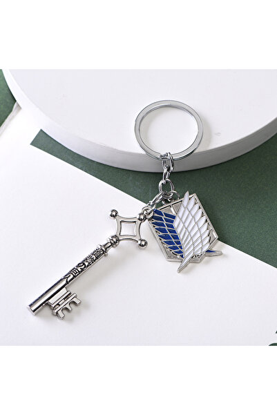 Choice B Attack on Titan Metal Keychain for Man Women Anime Peripheral Pendan...