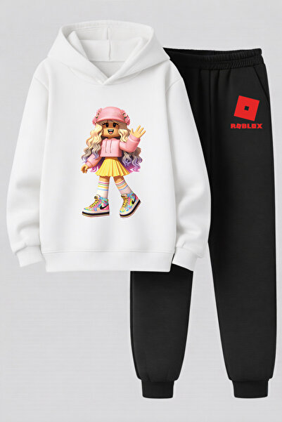 MAGORS Roblox Printed 3-Ply Quality Sweatshirt and Trackpants Children's Bott...