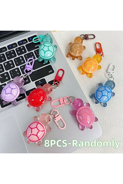 Choice 4.7cm 8PCS-Random color 1/8Pcs Colorful Luminous Turtle Keychain Carto...
