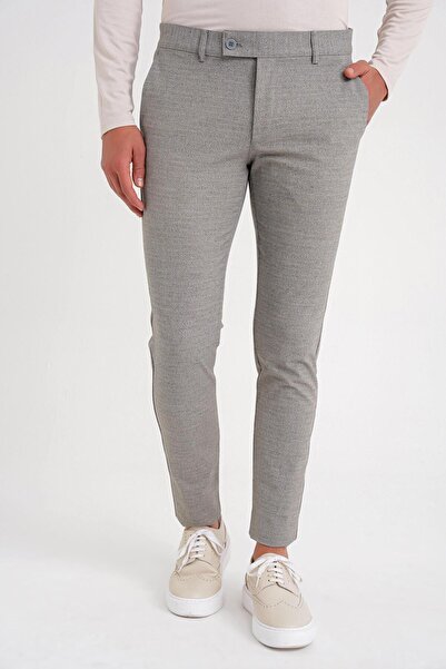 Efor Slim Fit Yan Cep Esnek Pamuklu Dokulu Bej Pantolon P 1086