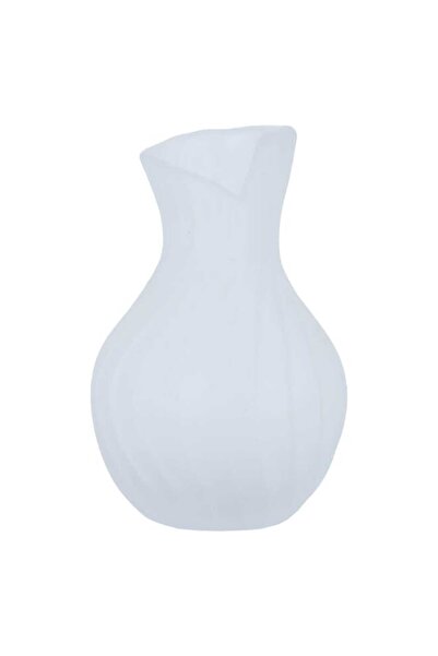 Alsaif Gallery مزهرية زجاجية، 12 × 19 سم - أبيض