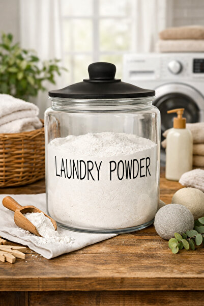 welcomein 3,8 L Cam Saklama Kavanozu – Çamaşır Deterjanı ve Mutfak Düzenleyici