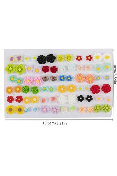 Choice style 7 36pairs Multicolor Crystal Cartoon Star Moon Plastic Stud Earr...