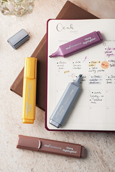 Matt Notebook 4'lü Highlighter Metalik Renk Fosforlu Kalem Seti