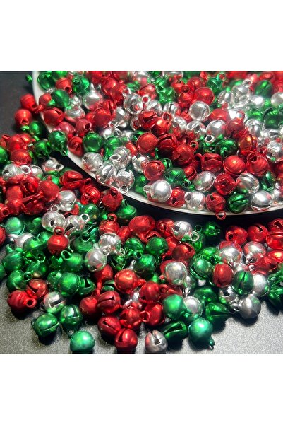 Choice3 7mm-100pcs Christmas color 7mm 100pcs Little bell, DIY jewelry bracel...