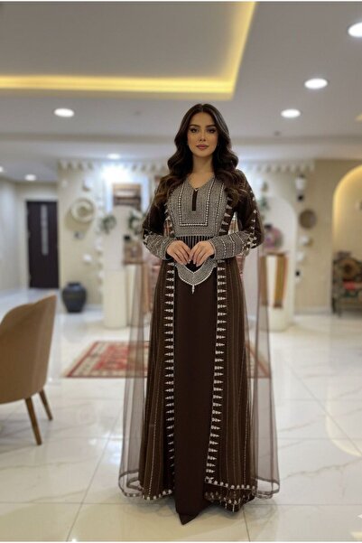 Sukar جلابية عسيري ليوم التاسيس باللون البني