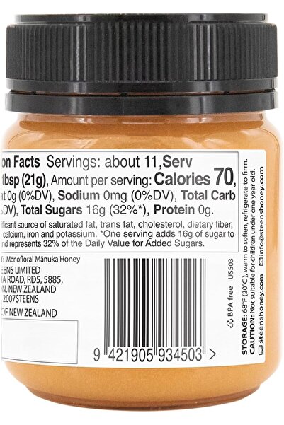Steens Manuka Honey - MGO 830+ - Pure & Raw 100% Certified UMF 20+ Manuka Honey - Bottled and Sealed