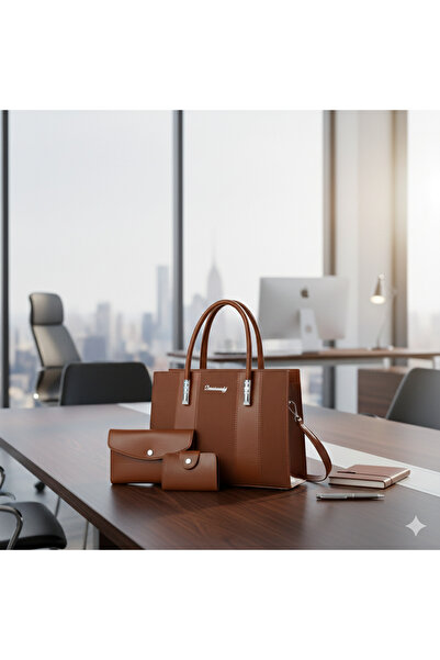 OEM Σετ 3 τεμαχίων γυναικείας τσάντας χειρός, τσάντα ώμου + χιαστί + πορτοφόλ...