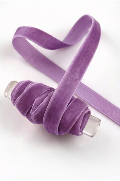 ZEYMERADE Powder Lilac Velvet Ribbon 1cm 5m, Bride, Groom, Bohça, Engagement,...
