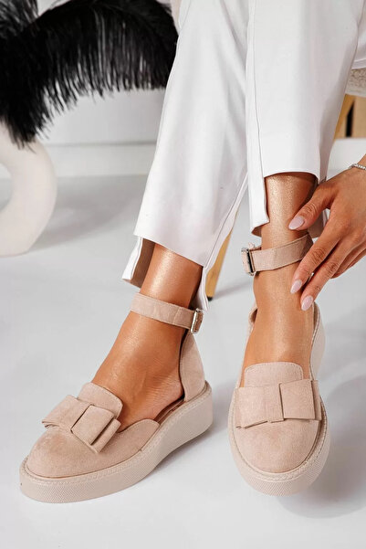 Zaira Women's beige casual shoes made of eco-leather suede Willy #24221 - 40