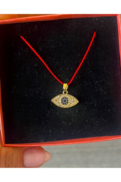 Hoop jewelery Adjustable Red String Stone Eye Necklace