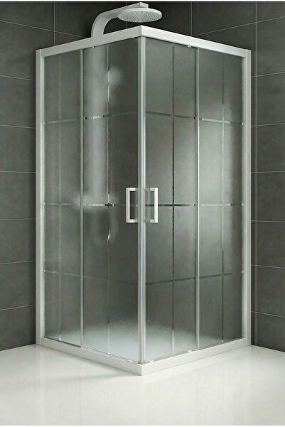 Durul Duşakabin Kare Beyaz 5mm Karomat Desen Yükseklik 190cm