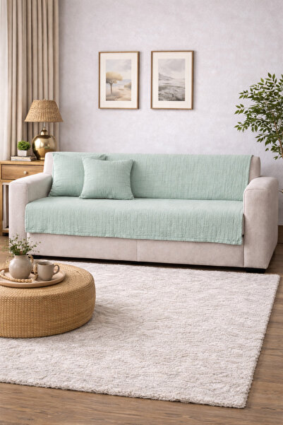 NazeninHome غطاء كرسي |   غطاء أريكة موسلين 180 × 220 |   2 طابق |   بدون وسائد