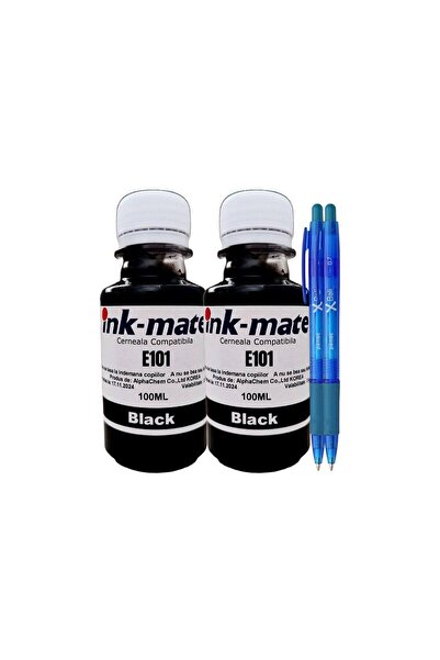 Ink-mate Flacon Refill Cerneala Compatibil EPSON 101, 2x100ml Negru