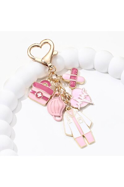 Choice E9571 Cartoon Medical Kit Mask Band Aid Heart Enamel Keychain - Unique...