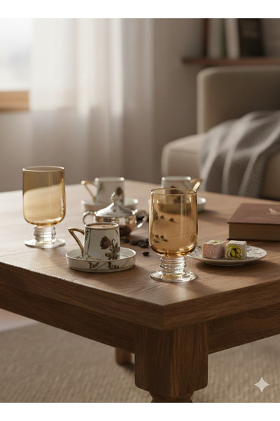 zaTen Pazar Serafina Bal Sarısı 6’lı Su Bardağı Seti