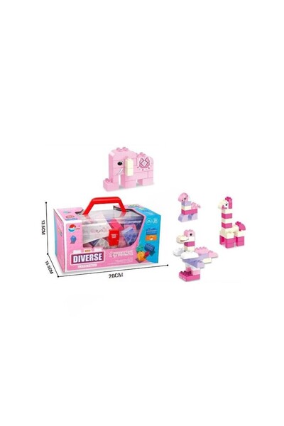 Biddy Pitty Geantă roz cub, diverse construcții, copii 3 ani+