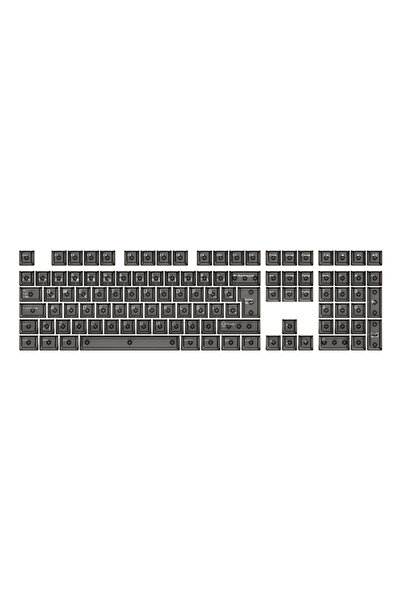 GameRaider Cherry Single Shot PC (Full Set) Şeffaf Türkçe Keycap Set
