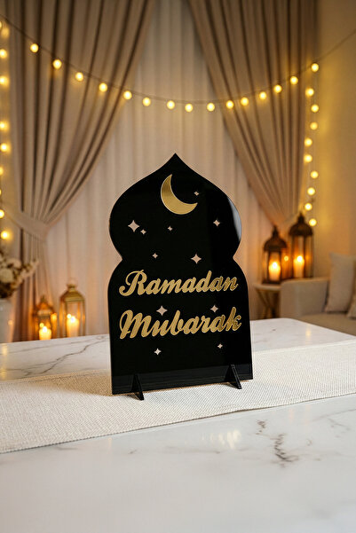 iwa concept Ramadan Mubarak Acrylic Decor - Islamic Table Art Home Office Mos...