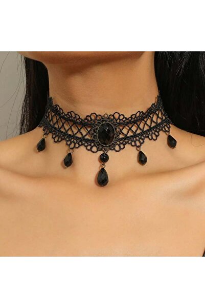Choice 02 Vintage Black Lace Flower Choker Necklace for Women Fashion Classic...