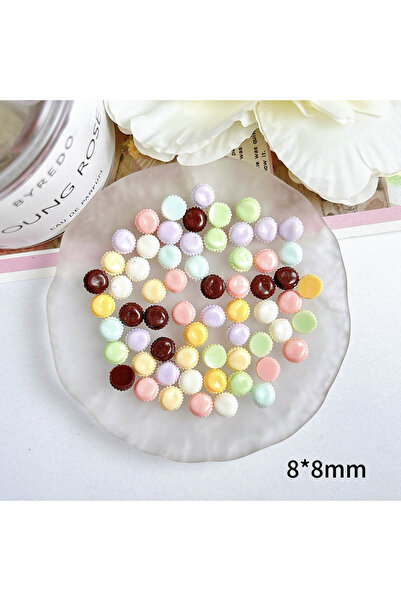 Choice Mix-100Pcs 100Pcs 3D Mini Macaron Nail Charms - Sweet Resin Dessert De...