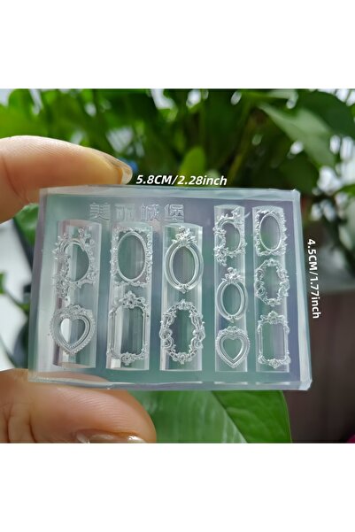 Choice إطار PF-855 بتصميم ريترو، مرصع بأحجار كريمة، بنقوش صدفية باروكية، مزين...