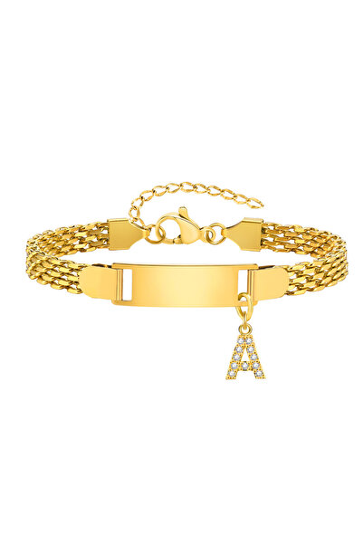 Choice أساور أطفال من Vnox تحمل حروفًا من الألف إلى الياء، سلسلة من الفولاذ ا...