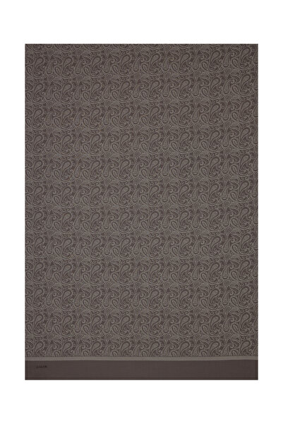 Aker Koyu Kahverengi Etnik Desenli Jakar Şal