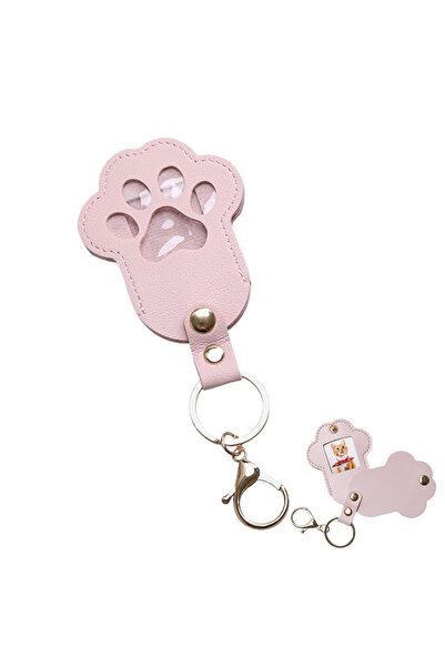 Choice Pink 【E】Pet Memorial Keychain Dog Paw Keepsake Photo Holder Heartfelt ...