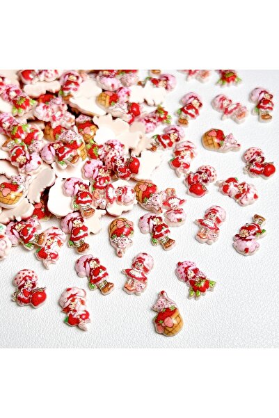Choice Mixed 20PCS 20PCS Sweet Cartoon Strawberry Girl Resin Nail Art Charms ...