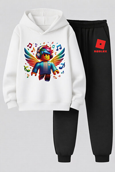 MAGORS Roblox Printed 3-Ply Quality Sweatshirt and Trackpants Children's Bott...