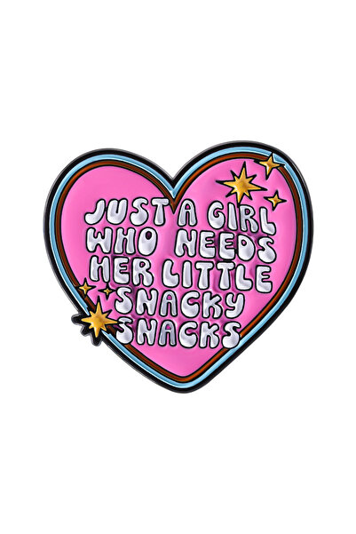 Choice QHXZ5046 دبابيس مينا بتصميم "فتاة تحتاج إلى وجبات خفيفة" - دبابيس على ...