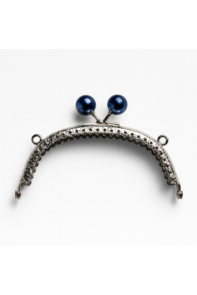 Prestij Boncuk Silver Color Metal Purse and Wallet Clip with Blue Bead Bun 10...