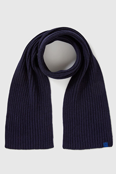 United Colors of Benetton Eșarfă tricotată cu nervuri, galbenă, pentru bărbaț...