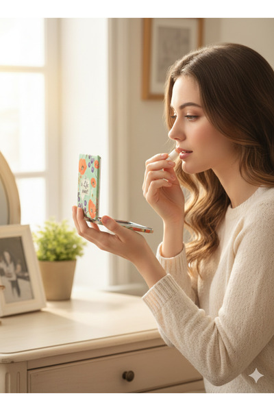 burjalmodah A small makeup mirror is a touch of nature in your bag.