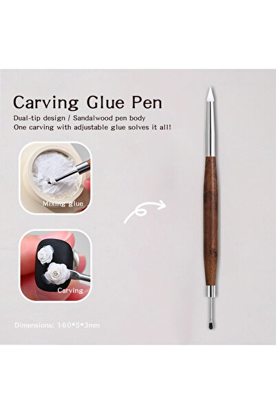 Choice XSH-G3GLB18-03 قلم متعدد الوظائف برأسين، مصنوع من السيليكون، بمقبض خشب...